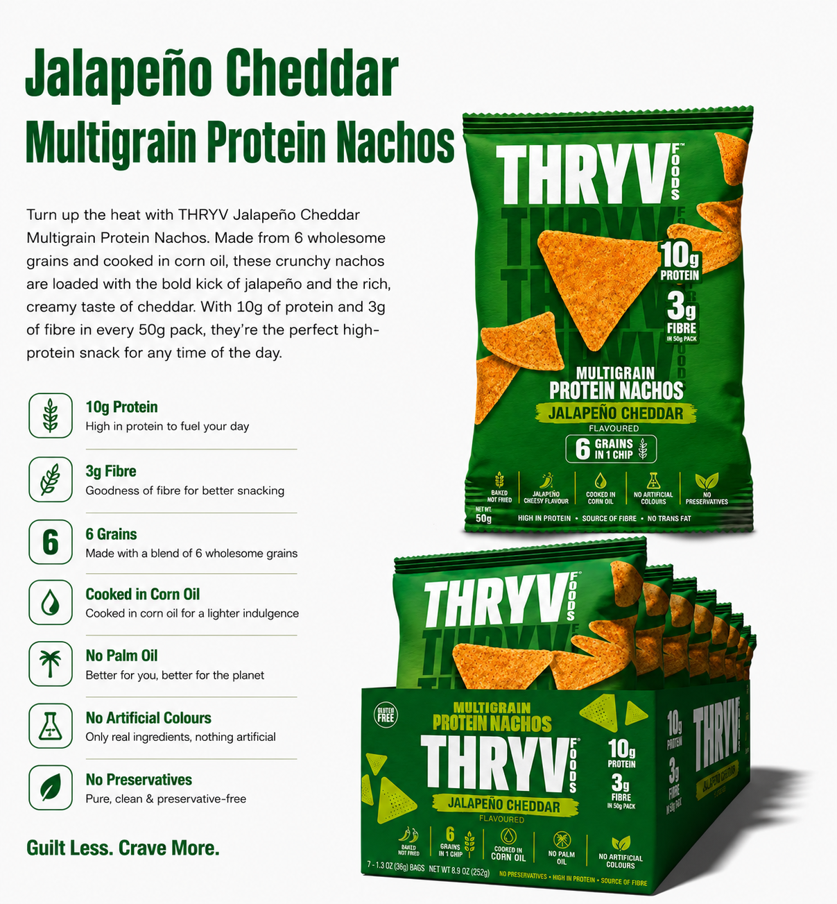 Jalapeño Cheddar Multigrain Protein Nachos