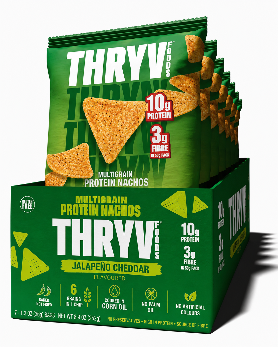 Jalapeño Cheddar Multigrain Protein Nachos